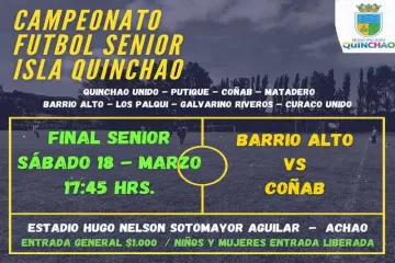 FÚTBOL SENIORS TIENE FECHA PARA SU GRAN FINAL - Wapi Chilwe