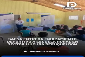 SAESA ENTREGA EQUIPAMIENTO DEPORTIVO A ESCUELA RURAL EN SECTOR LIUCURA DE PUQUELDÓN - Wapi Chilwe